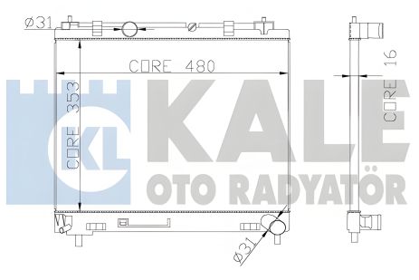 Охлаждающий радиатор для TOYOTA YARIS, KALE OTO RADYATOR (342140) Охлаждающий радиатор для TOYOTA YARIS, KALE OTO RADYATOR (342140)