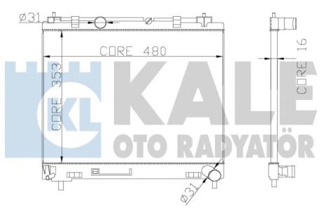 Радіатор охолодження TOYOTA YARIS, KALE OTO RADYATOR (342140) Радіатор охолодження TOYOTA YARIS, KALE OTO RADYATOR (342140)