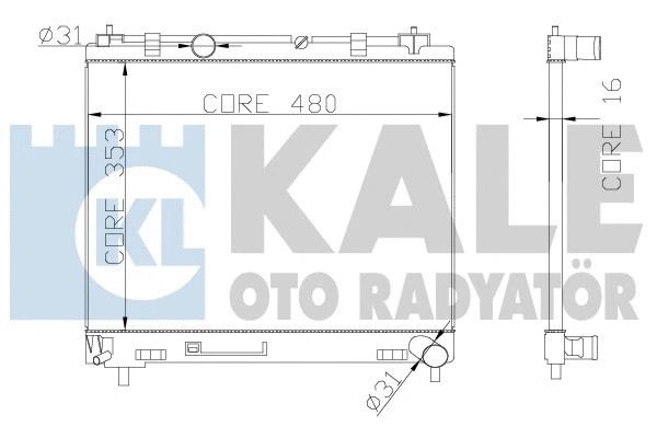 Радиатор охлаждения TOYOTA YARIS, KALE OTO RADYATOR (342140) Радиатор охлаждения TOYOTA YARIS, KALE OTO RADYATOR (342140)