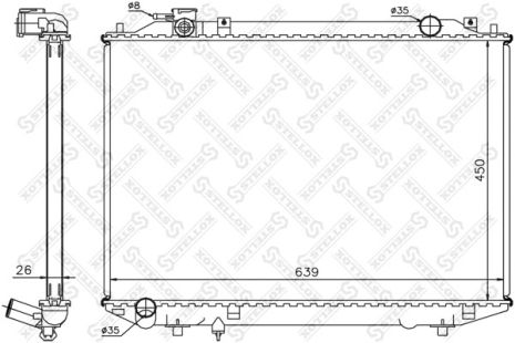 Радіатор охолодження VAUXHALL INSIGNIA, MAZDA BT-50, STELLOX (1025474SX) Радіатор охолодження VAUXHALL INSIGNIA, MAZDA BT-50, STELLOX (1025474SX)