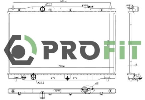 Радіатор охолодження HONDA 190105LAA51, PROFIT (17400207) Радіатор охолодження HONDA 190105LAA51, PROFIT (17400207)