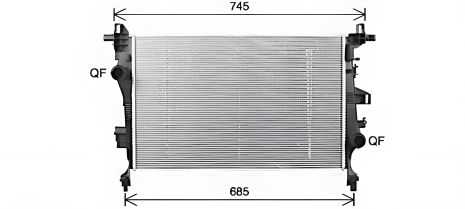 AVA COOLING радіатор охолодження для FIAT 500X, JEEP RENEGADE (FT2468)