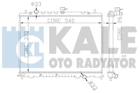 Радиатор охлаждения KIA RIO, KALE OTO RADYATOR (374300) Радиатор охлаждения KIA RIO, KALE OTO RADYATOR (374300)
