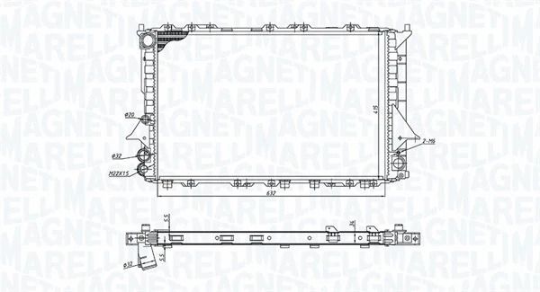 Радіатор охолодження AUDI A6, MAGNETI MARELLI (350213189900) Радіатор охолодження AUDI A6, MAGNETI MARELLI (350213189900)