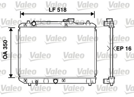 Охлаждающий радиатор для SUZUKI BALENO, VALEO (732750)