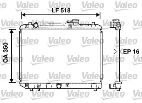 Радіатор охолодження SUZUKI BALENO, VALEO (732750) Радіатор охолодження SUZUKI BALENO, VALEO (732750)