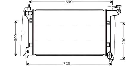 Радиатор охлаждения Toyota Corolla, AVA (TO2302)