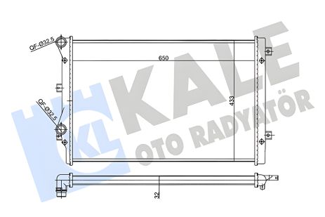 Радиатор охлаждения для SEAT ALTEA и AUDI TT, KALE OTO RADYATOR (356985)