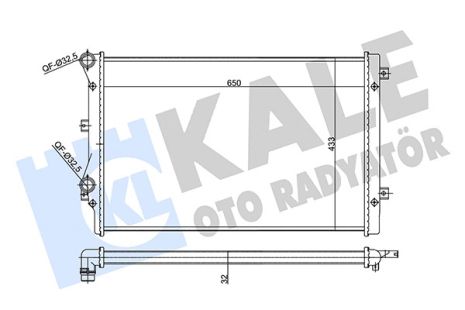 Радіатор охолодження SEAT ALTEA, AUDI TT, KALE OTO RADYATOR (356985)
