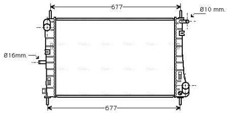 Радіатор охолодження FORD MONDEO, AVA COOLING (FDA2338)
