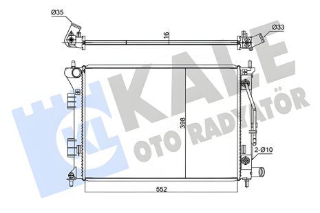 Радиатор охлаждения KIA CEE'D, HYUNDAI ELANTRA, KALE OTO RADYATOR (347790)