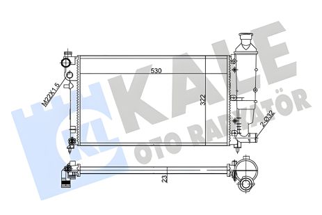 Радиатор охлаждения PEUGEOT 106, CITROËN SAXO, KALE OTO RADYATOR (351845) высококачественный