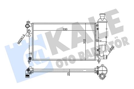 Радіатор охолодження PEUGEOT 106, CITROËN SAXO, KALE OTO RADYATOR (351845)