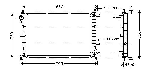 Радіатор охолодження FORD FOCUS, AVA COOLING (FD2265) Радіатор охолодження FORD FOCUS, AVA COOLING (FD2265)