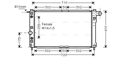 Радіатор охолодження DAEWOO NUBIRA, AVA COOLING (DW2010) Радіатор охолодження DAEWOO NUBIRA, AVA COOLING (DW2010)