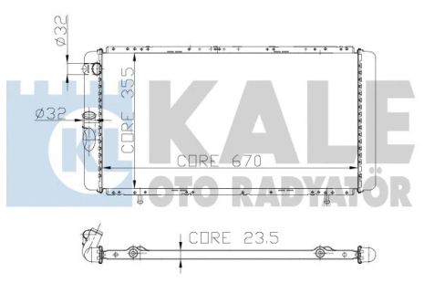 Радіатор охолодження RENAULT ESPACE, KALE OTO RADYATOR (208500)