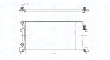 SKODA YETI, AUDI Q2 радіатор охолодження, MAGNETI MARELLI (350213166200) SKODA YETI, AUDI Q2 радіатор охолодження, MAGNETI MARELLI (350213166200)