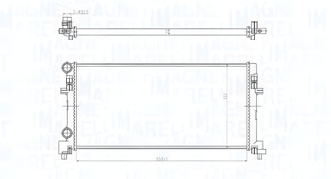 Охлаждающий радиатор SKODA YETI, AUDI Q2, MAGNETI MARELLI (350213166200) Охлаждающий радиатор SKODA YETI, AUDI Q2, MAGNETI MARELLI (350213166200)