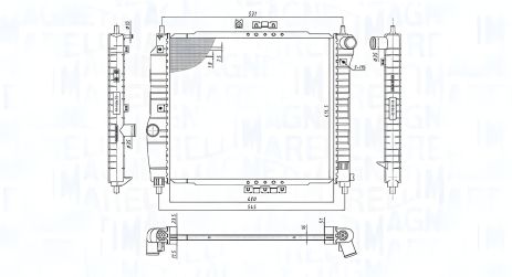 Радіатор охолодження для CHEVROLET AVEO, DAEWOO KALOS, MAGNETI MARELLI (350213891000)