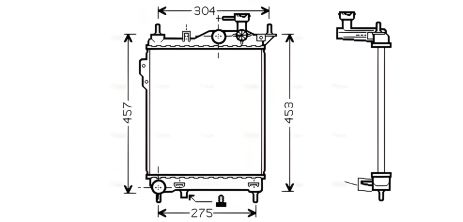 Радіатор охолоджуючий HYUNDAI GETZ, AVA COOLING (HYA2099) Радіатор охолоджуючий HYUNDAI GETZ, AVA COOLING (HYA2099)