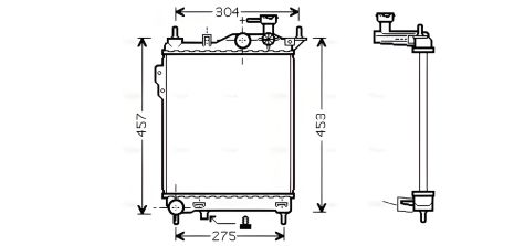 Радіатор охолоджуючий HYUNDAI GETZ, AVA COOLING (HYA2099) Радіатор охолоджуючий HYUNDAI GETZ, AVA COOLING (HYA2099)