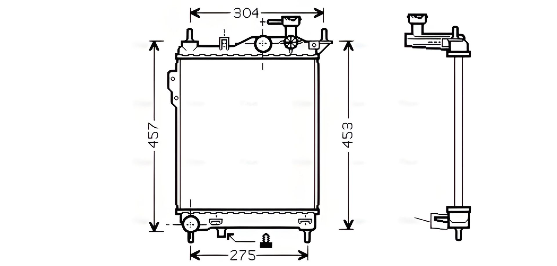 Радіатор охолоджуючий HYUNDAI GETZ, AVA COOLING (HYA2099) Радіатор охолоджуючий HYUNDAI GETZ, AVA COOLING (HYA2099)