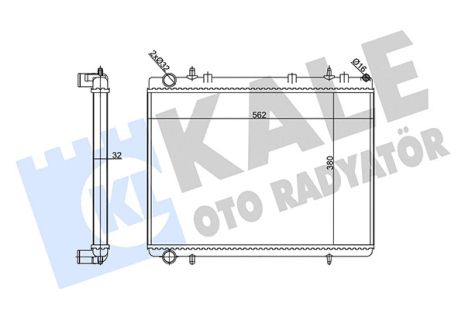 Радіатор охолодження PEUGEOT 308, CITROËN C5, KALE OTO RADYATOR (356915)