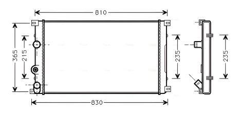 Охлаждающий радиатор NISSAN INTERSTAR, VAUXHALL MOVANO, AVA COOLING (RTA2276)