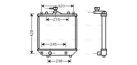 Радіатор охолодження VAUXHALL AGILA, OPEL AGILA, AVA COOLING (SZA2064) Радіатор охолодження VAUXHALL AGILA, OPEL AGILA, AVA COOLING (SZA2064)