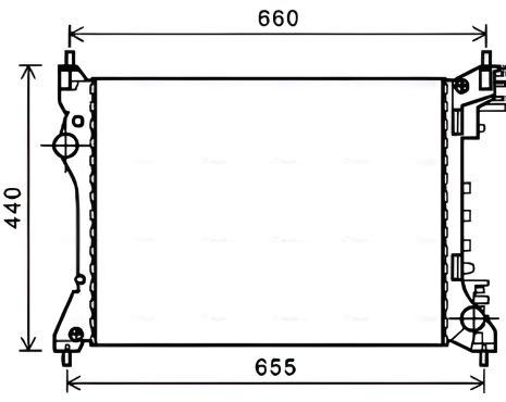 Радіатор охолодження для Opel Combo, Vauxhall Combo, AVA (ALA2117) Радіатор охолодження для Opel Combo, Vauxhall Combo, AVA (ALA2117)