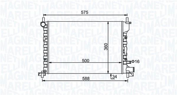 Радіатор охолодження MAZDA 121, FORD PUMA, MAGNETI MARELLI (350213193300) Радіатор охолодження MAZDA 121, FORD PUMA, MAGNETI MARELLI (350213193300)