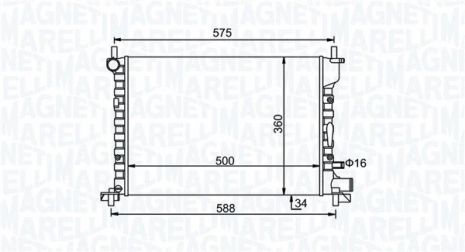 Радіатор охолодження MAZDA 121, FORD PUMA, MAGNETI MARELLI (350213193300) Радіатор охолодження MAZDA 121, FORD PUMA, MAGNETI MARELLI (350213193300)