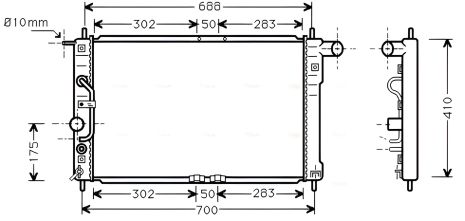 Радіатор для охолодження DAEWOO LANOS, AVA COOLING (DWA2015) Радіатор для охолодження DAEWOO LANOS, AVA COOLING (DWA2015)
