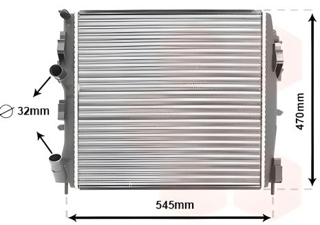 Радіатор охолодження для NISSAN KUBISTAR і RENAULT KANGOO, Van Wezel (43002325)
