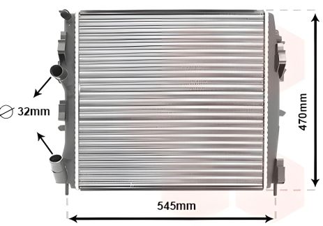 Радіатор охолодження для NISSAN KUBISTAR і RENAULT KANGOO, Van Wezel (43002325)