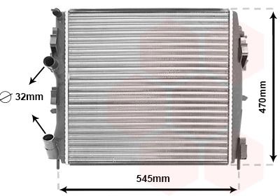Радіатор охолодження NISSAN KUBISTAR, RENAULT KANGOO, Van Wezel (43002325) Радіатор охолодження NISSAN KUBISTAR, RENAULT KANGOO, Van Wezel (43002325)