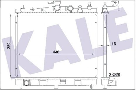 Радіатор охолодження RENAULT CLIO, NISSAN NOTE, KALE OTO RADYATOR (350995)