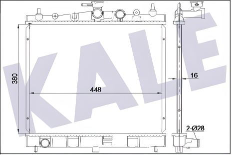 Охлаждающий радиатор RENAULT CLIO, NISSAN NOTE, KALE OTO RADYATOR (350995)