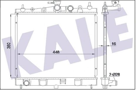Радіатор охолодження RENAULT CLIO, NISSAN NOTE, KALE OTO RADYATOR (350995) Радіатор охолодження RENAULT CLIO, NISSAN NOTE, KALE OTO RADYATOR (350995)