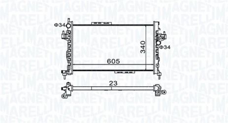 Радіатор охолодження OPEL CORSA, VAUXHALL COMBO, MAGNETI MARELLI (350213977000) Радіатор охолодження OPEL CORSA, VAUXHALL COMBO, MAGNETI MARELLI (350213977000)