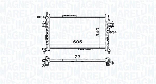Радіатор охолодження OPEL CORSA, VAUXHALL COMBO, MAGNETI MARELLI (350213977000) Радіатор охолодження OPEL CORSA, VAUXHALL COMBO, MAGNETI MARELLI (350213977000)