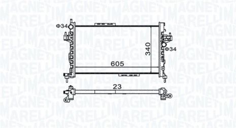 Радіатор охолодження OPEL CORSA, VAUXHALL COMBO, MAGNETI MARELLI (350213977000) Радіатор охолодження OPEL CORSA, VAUXHALL COMBO, MAGNETI MARELLI (350213977000)