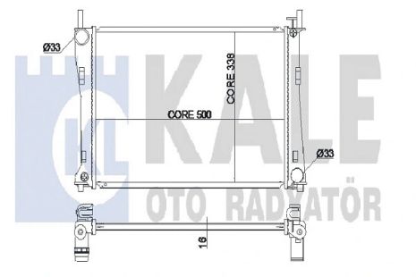 Радіатор охолодження MAZDA 2, FORD FUSION, KALE OTO RADYATOR (349600)