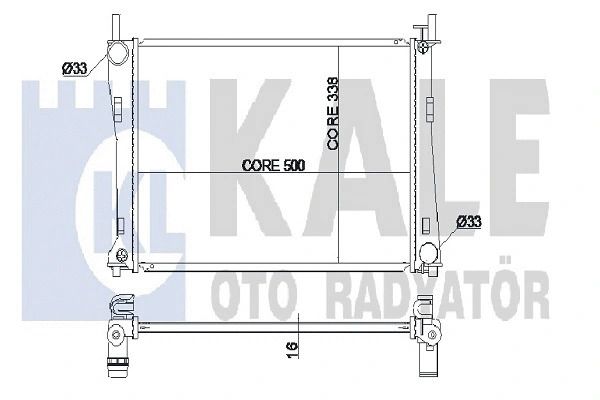 Радіатор охолодження MAZDA 2, FORD FUSION, KALE OTO RADYATOR (349600) Радіатор охолодження MAZDA 2, FORD FUSION, KALE OTO RADYATOR (349600)