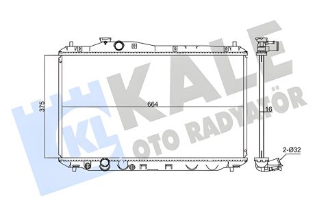 Охлаждающий радиатор HONDA CIVIC, KALE OTO RADYATOR (347550) Охлаждающий радиатор HONDA CIVIC, KALE OTO RADYATOR (347550)
