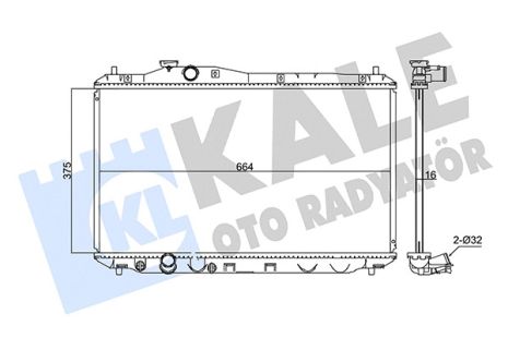 Радіатор охолодження HONDA CIVIC, KALE OTO RADYATOR (347550)