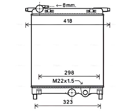 Радіатор охолодження SKODA E-CITIGO, SEAT Mii, AVA COOLING (VNA2325) (система охолодження)