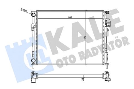 Радіатор охолодження NISSAN PRIMASTAR, RENAULT TRAFIC, KALE OTO RADYATOR (356890) Радіатор охолодження NISSAN PRIMASTAR, RENAULT TRAFIC, KALE OTO RADYATOR (356890)