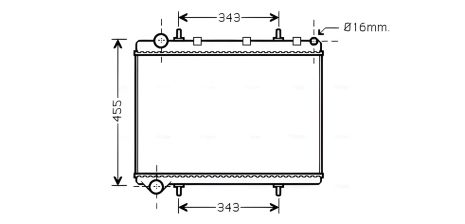 Охолоджувальний радіатор для PEUGEOT 308, CITROËN C4, AVA COOLING (PE2259) Охолоджувальний радіатор для PEUGEOT 308, CITROËN C4, AVA COOLING (PE2259)