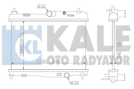 Радиатор охлаждения для FORD B-MAX от KALE OTO RADYATOR (356100)